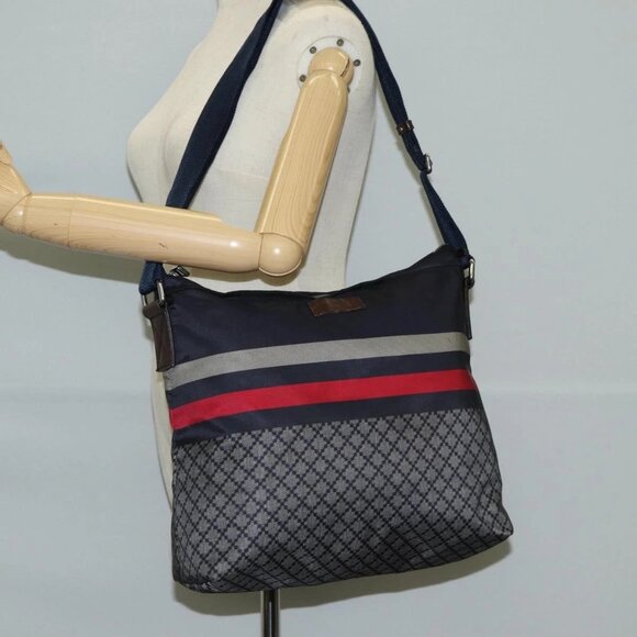 GUCCI Shoulder Bag Nylon Navy Silver 270410 Auth bs26783 - Picture 3 of 16